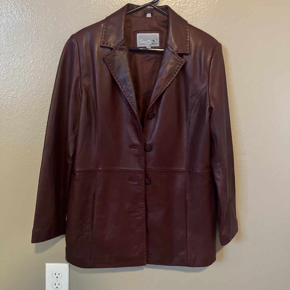 Vintage Leather Blazer Jacket